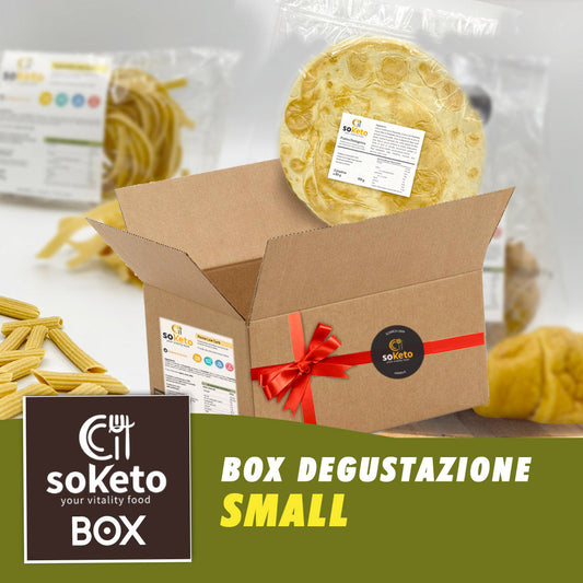 "SMALL KETO TASTING BOX" pasta, bread, pizza, desserts Low Carb Protein Ketogenic